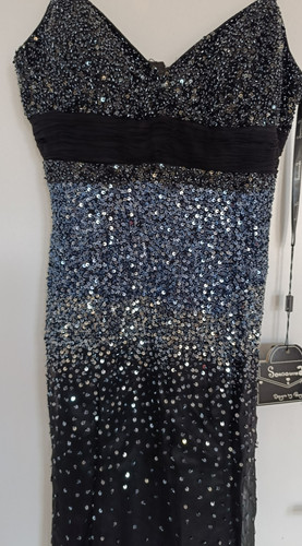 Evening prom black - black, blue