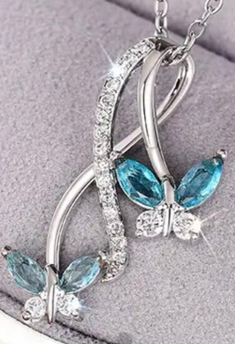 Butterfly blue with silver - ,