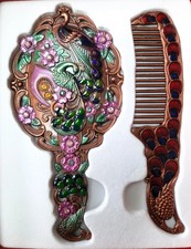 Makeup Mirror Comb Set Small Portable Vintage Handheld Gift For Girl/Friend 2026