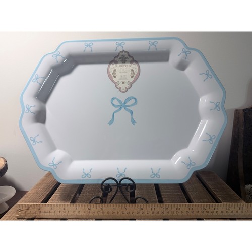 Shabby chic blue - chic, bow
