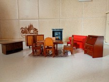 Beautiful Vintage Dolls House Dining Room Set Barton/Dol Toi/ Lundby  1/16 scale