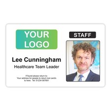 Staff ID Badges Plastic Customised Employee Identity Cards FREE Lanyard & Holder