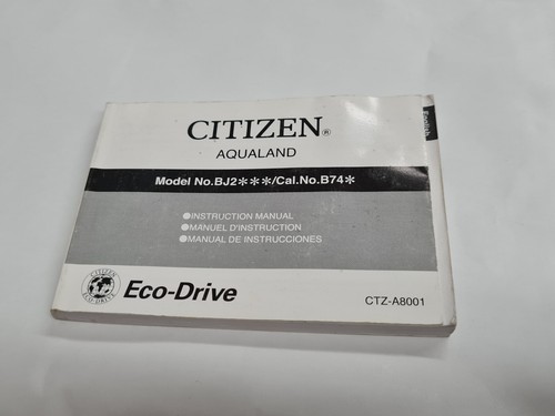 Citizen aqualand instruction - citizen,