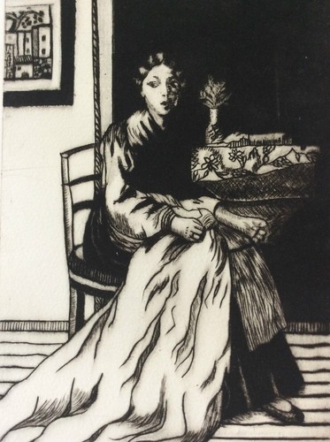 The seamstress drypoint - seamstress,