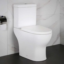 Comfort Height High Close Coupled Toilet WC Pan Soft Close Seat & Cistern Round