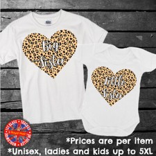 Leopard Print Heart Big Sister