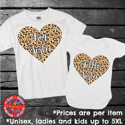 Leopard print heart - print, big