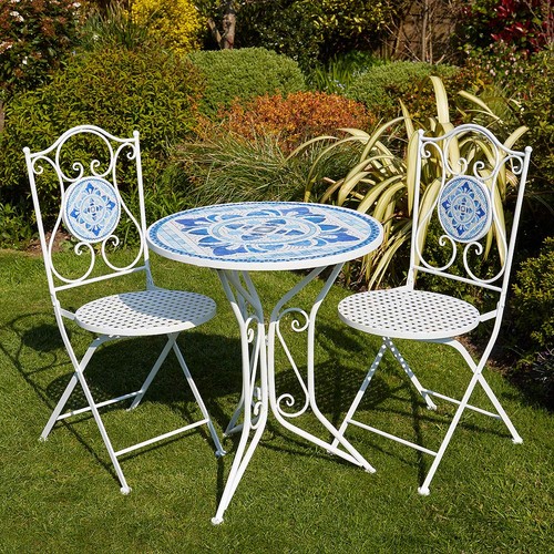 Fenton mosaic bistro - set, white