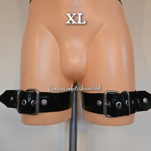 Black latex thigh strap - xl,