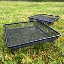 Metal Bird Mesh Ground Feeder Tray Platform for Garden Wild Birds (Set of 2)