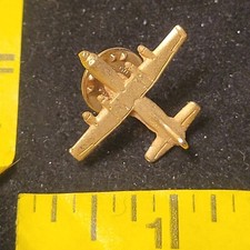 Plane Gold Tone Lapel Pin Hat