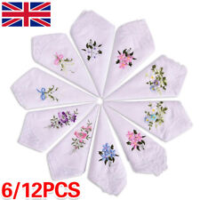 6/12Pcs Ladies Handkerchiefs