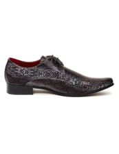Mens Leather Lined Black Snake