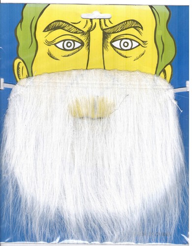 Large white fake beard - white, santa