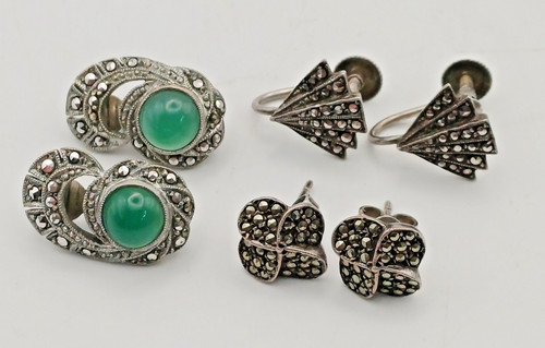 Art deco marcasite silver - deco, &