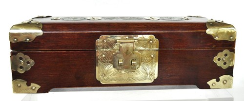 Vtg chinese rosewood jade - vtg., rosewood,