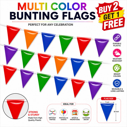 10m flags multi colour flag - flags,