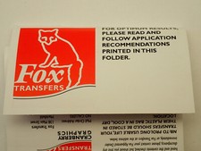 Unused Fox Transfers 4mm Scale
