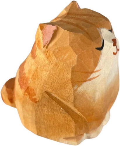 Wooden cat figurines - wooden,
