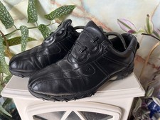 FootJoy Contour Series BOA Plain Toe Golf Shoes Soft Spikes UK 9 Black