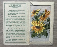 A Kensitas Wix Cigarette Silk Flowers 1st Series Small Sunflower Variation