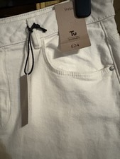 Tu Long White Denim Skirt Size 16 New with Tags Pockets