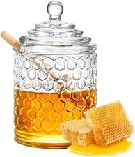 Honey Jar with Dipper and Lid