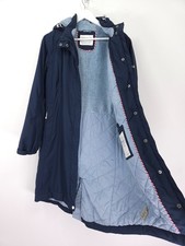 Seasalt Janelle Coat Size 14 Navy Blue Jacket Outdoor Fleece Waterproof Mac
