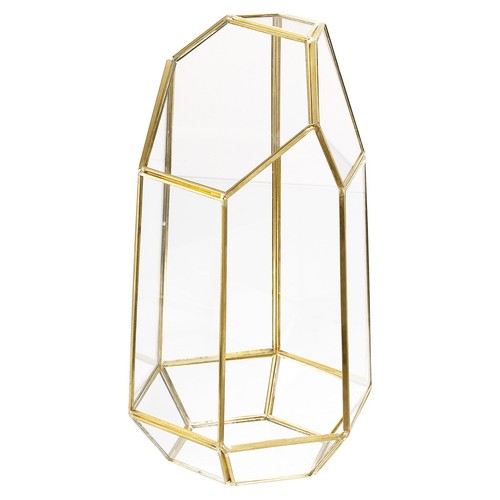 Glass geometric terrarium - glass,