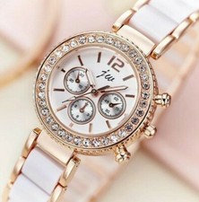 Women Ladies Wristwatch White