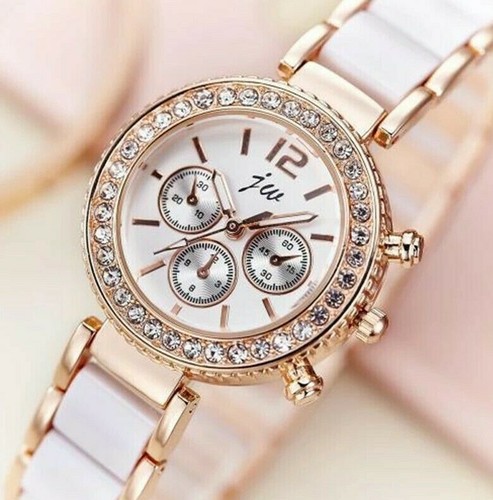 Women ladies wristwatch - ladies, white