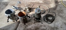 BINKS BULLOWS COMPRESSOR & PAINT POTS RUNS WELL HOLDS PRESSURE BARN FIND