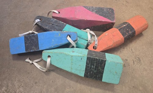Wood lobster trap buoy - wood,
