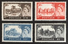 QEII 1959 Wilding Castles Set