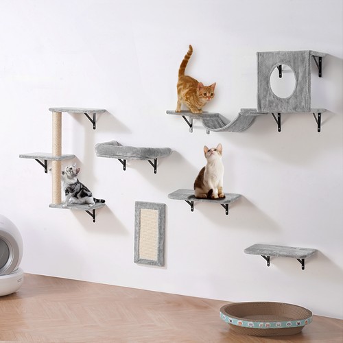 Wall mounted cat shelves - cat, tree