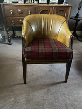 Leather chair newly upholstered