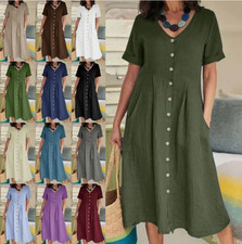 Women Cotton V Neck Short