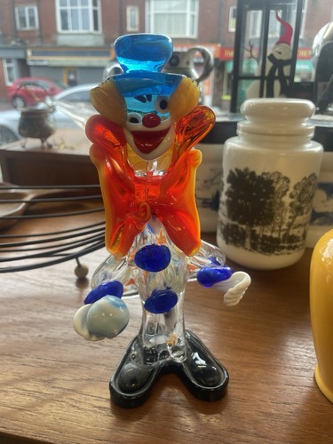 Murano glass clown - glass,
