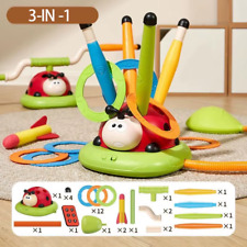 3 in 1 Ladybug Multifunction Exercise Machine Ferrule Jump Rocket Launcher Toy S