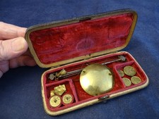 Really Spectacular Shagreen Cased Antique Coin Balance with Matching Weights