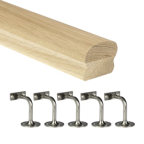 Oak cottage loaf handrail set - oak,