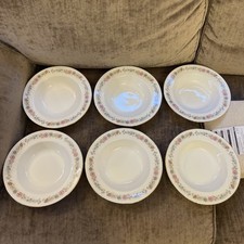 Paragon & Royal Albert Belinda Rimmed Bowls x 6. UNUSED / MINT.