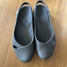 Ladies Crocs Flat Sling backs Sandals Size 6uk Brown 