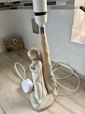 LLADRO NAO Lamp Art Porcelain Girl Holding a Puppy 1970s - WORKING