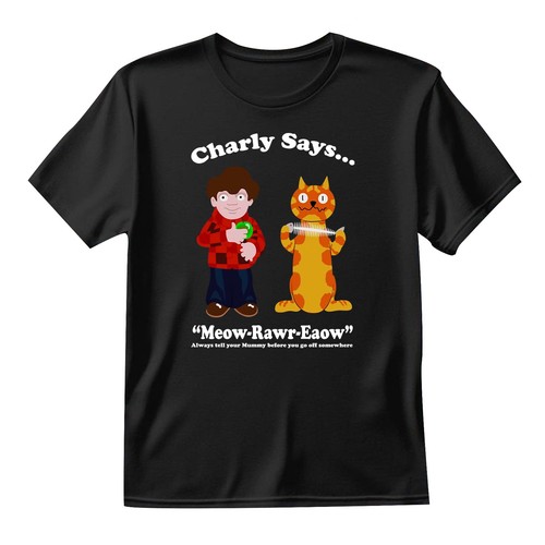 Charly says meow shirt retro - charly,