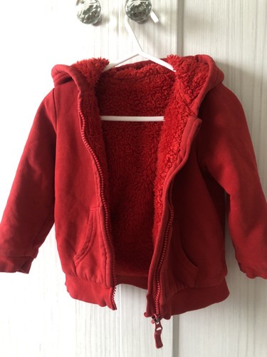 Infant red fleece lined hoodie - infant,