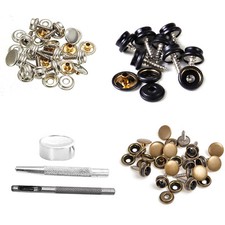 15mm Screw Press Studs 3 Part