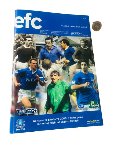 Football programme everton - programme, vs