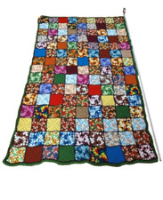 granny Square Blanket Green