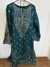 Pakistani Branded Junaid jamshed 3 Piece Party Wear Size 12 Medium